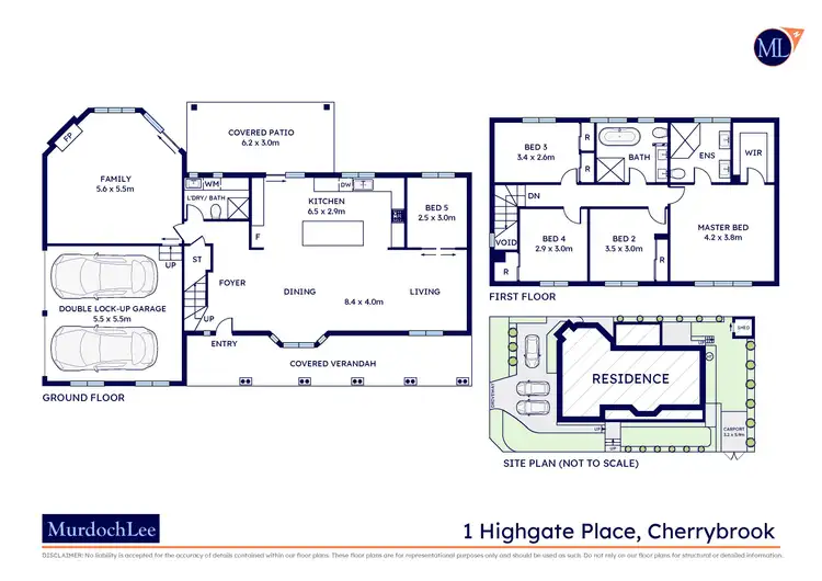 Floorplan of Homely house listing, 1 Highgate Place, Cherrybrook NSW 2126