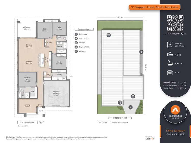 Floorplan of Homely house listing, 55 Yappar Road, South Maclean QLD 4280