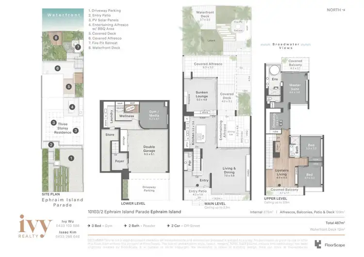 Floorplan of Homely villa listing, 10103/2 Ephraim Island, Paradise Point QLD 4216