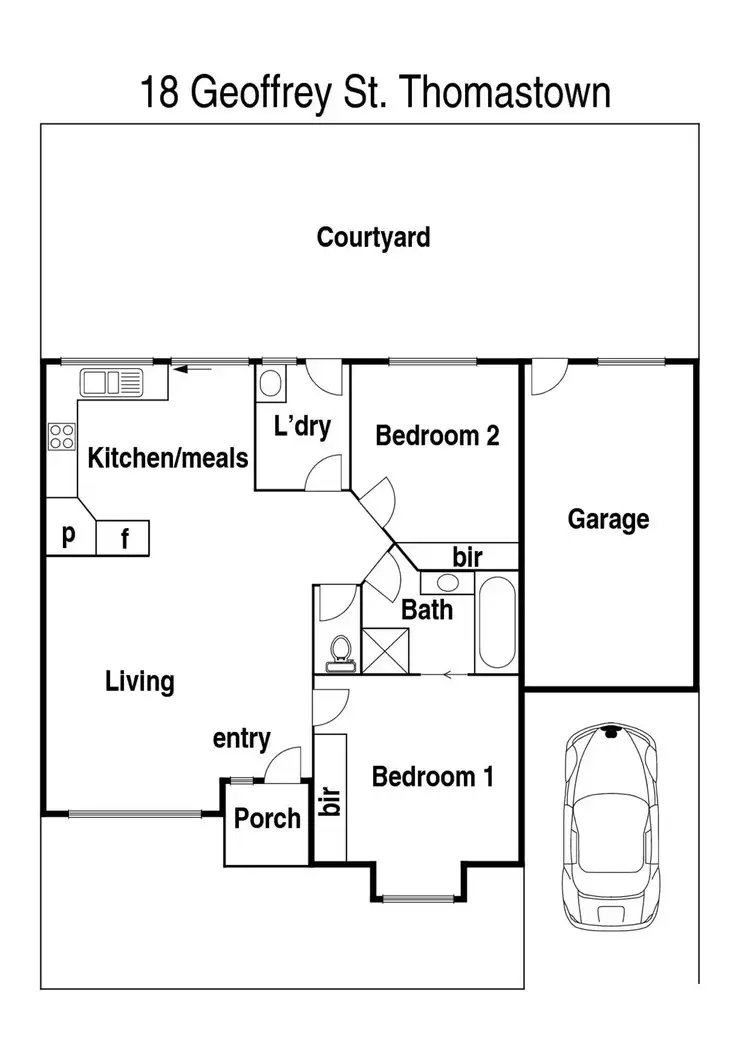 Floorplan of Homely unit listing, 18 Geoffrey Street, Thomastown VIC 3074