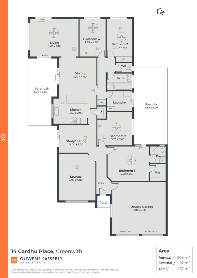 Floorplan of Homely house listing, 14 Cardhu Place, Greenwith SA 5125