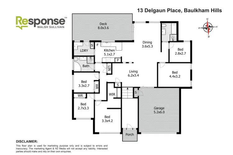 Floorplan of Homely house listing, 13 Delgaun Place, Baulkham Hills NSW 2153