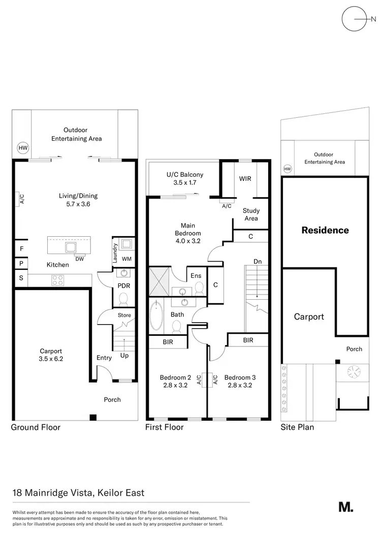 Floorplan of Homely townhouse listing, 18 Mainridge Vista, Keilor East VIC 3033