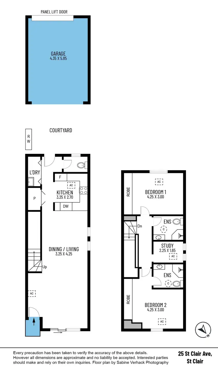 Floorplan of Homely townhouse listing, 25 St Clair Avenue, St Clair SA 5011