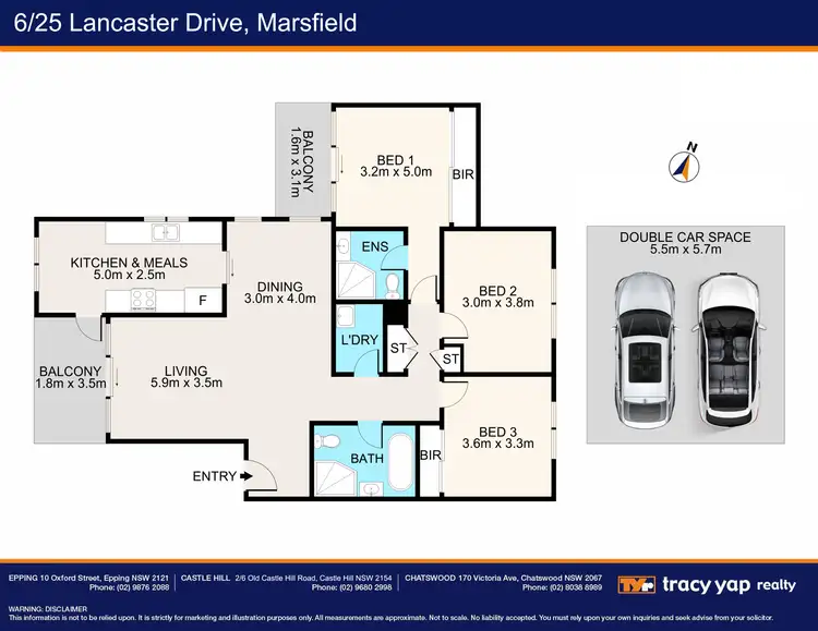 Floorplan of Homely unit listing, 6/25-35 Lancaster Drive, Marsfield NSW 2122