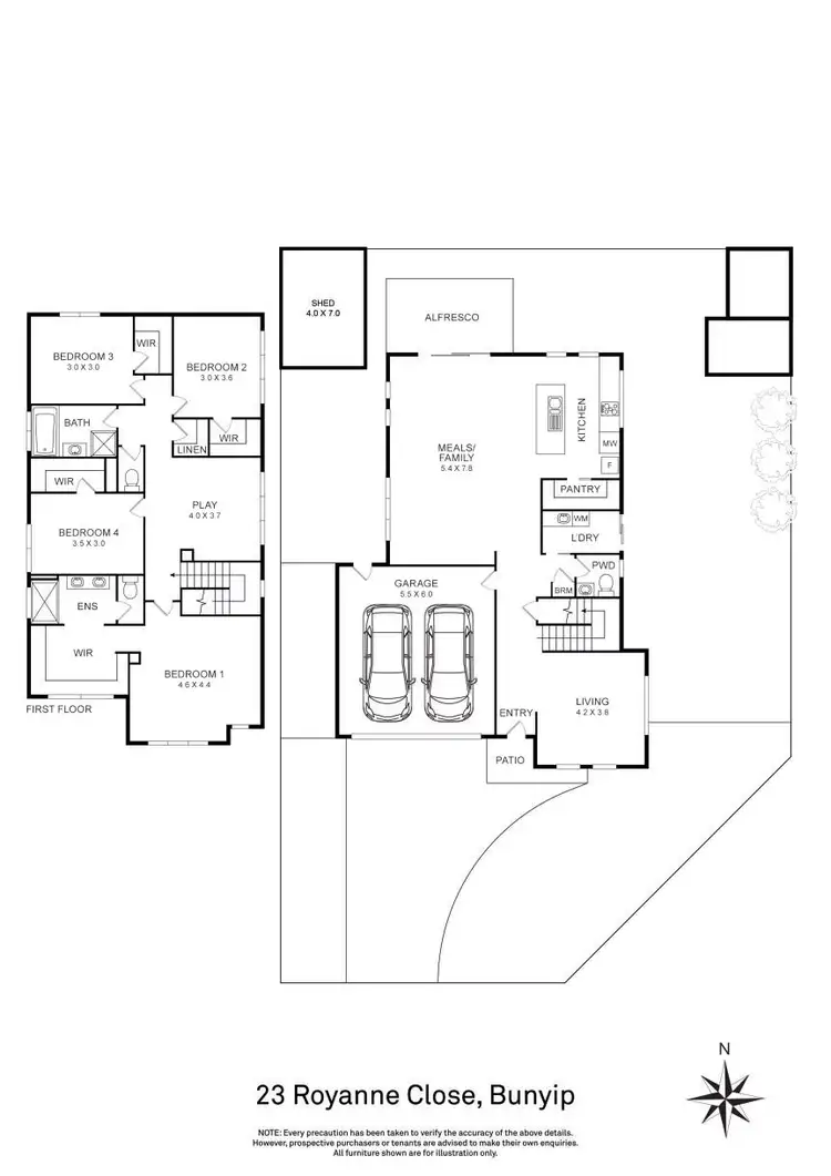 Floorplan of Homely house listing, 23 Royanne Close, Bunyip VIC 3815