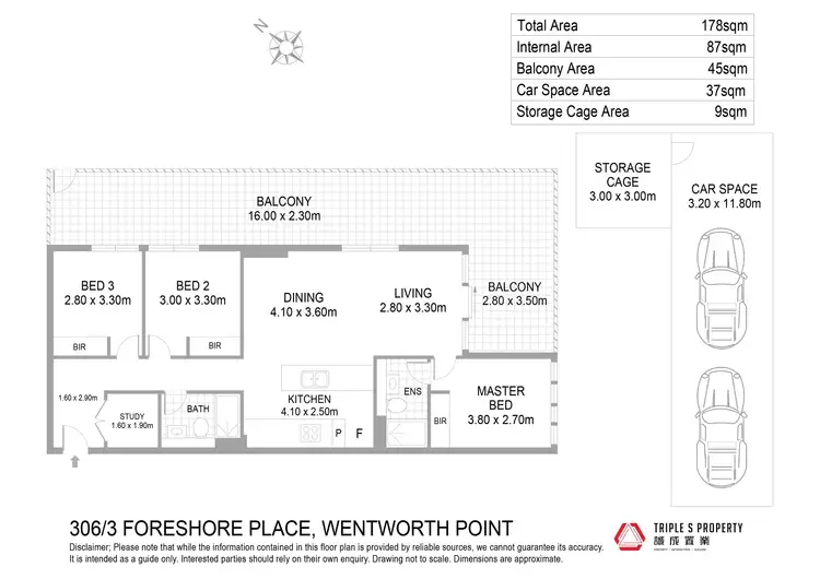 Floorplan of Homely apartment listing, 306/3 Foreshore Place, Wentworth Point NSW 2127