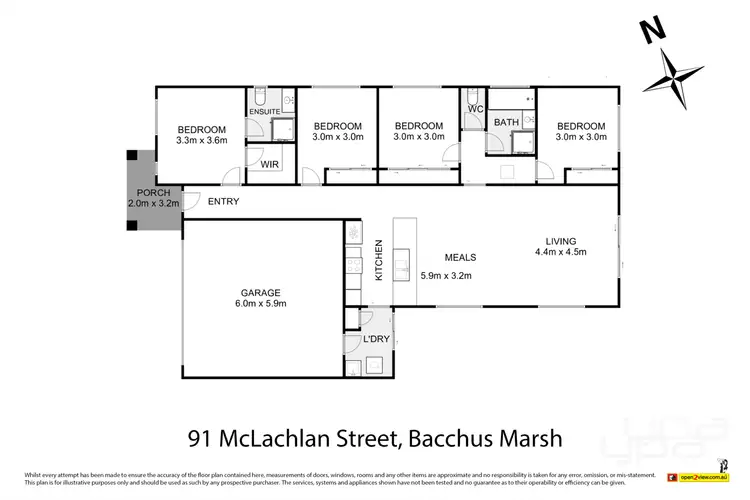 Floorplan of Homely house listing, 91 McLachlan Street, Bacchus Marsh VIC 3340