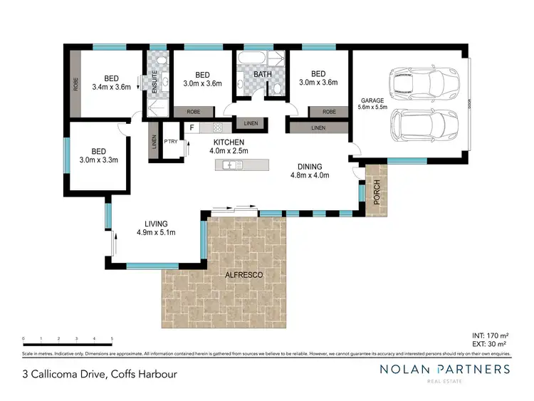 Floorplan of Homely house listing, 3 Callicoma Drive, Coffs Harbour NSW 2450