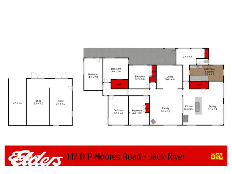 Floorplan of Homely rural property listing, 147 Dp Moores Road, Jack River VIC 3971