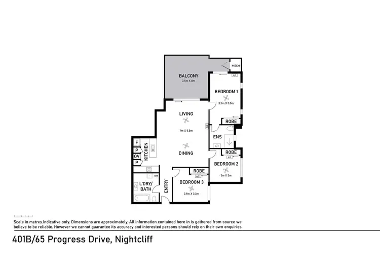 Floorplan of Homely unit listing, 401B/65 Progress Drive, Nightcliff NT 810