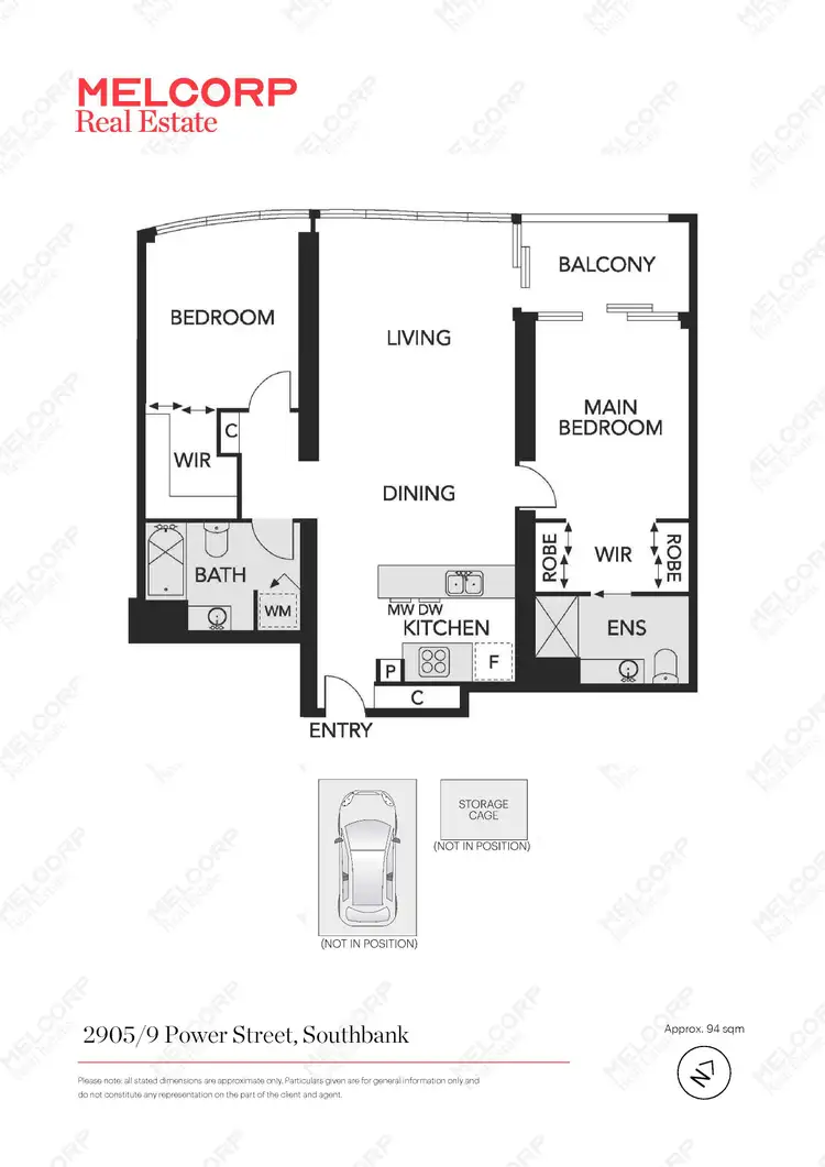 Floorplan of Homely apartment listing, 2905/9 Power Street, Southbank VIC 3006