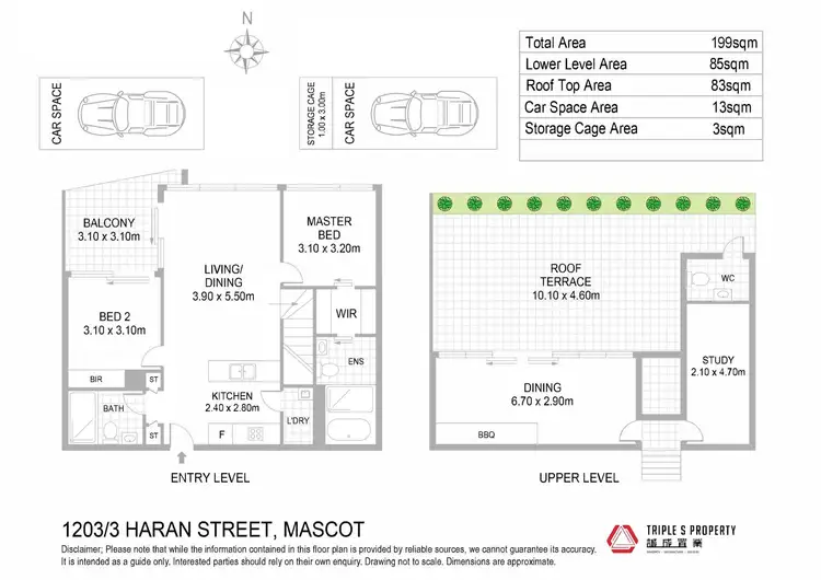 Floorplan of Homely apartment listing, 1203/3 Haran Street, Mascot NSW 2020
