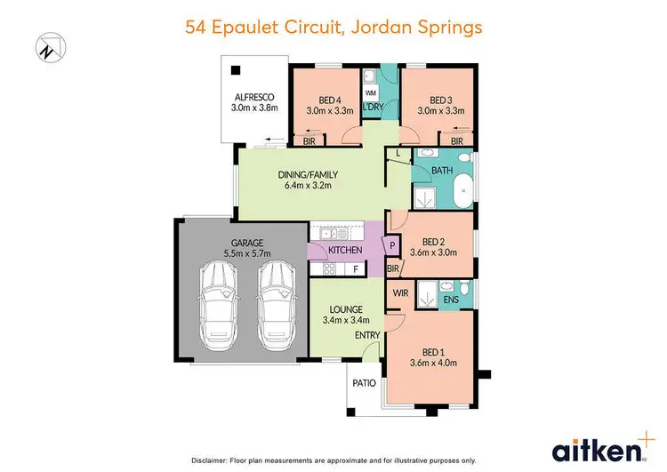 Floorplan of Homely house listing, 54 Epaulet Circuit, Jordan Springs NSW 2747