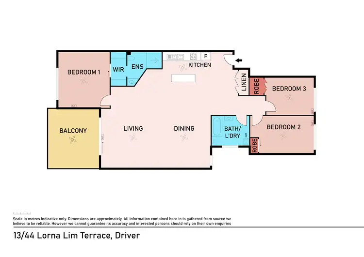 Floorplan of Homely unit listing, 13/44 Lorna Lim Terrace, Driver NT 830
