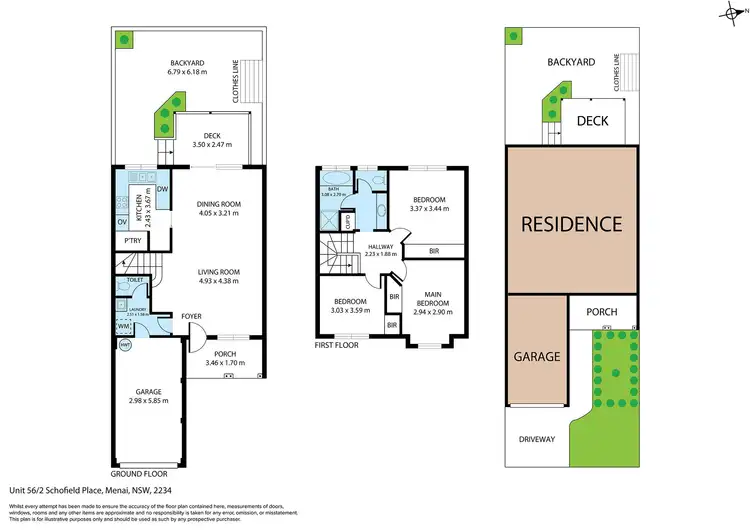 Floorplan of Homely townhouse listing, 56/2 Schofield Place, Menai NSW 2234