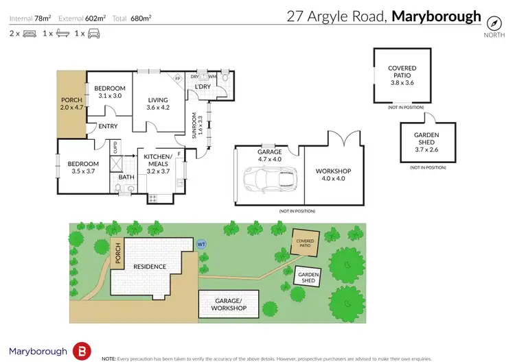 Floorplan of Homely house listing, 27 Argyle Road, Maryborough VIC 3465