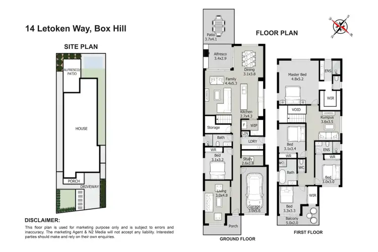 Floorplan of Homely house listing, 14 Letoken Way, Box Hill NSW 2765