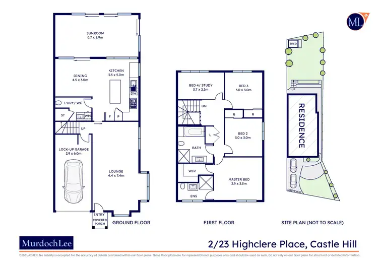 Floorplan of Homely semi-detached listing, 2/23 Highclere Place, Castle Hill NSW 2154