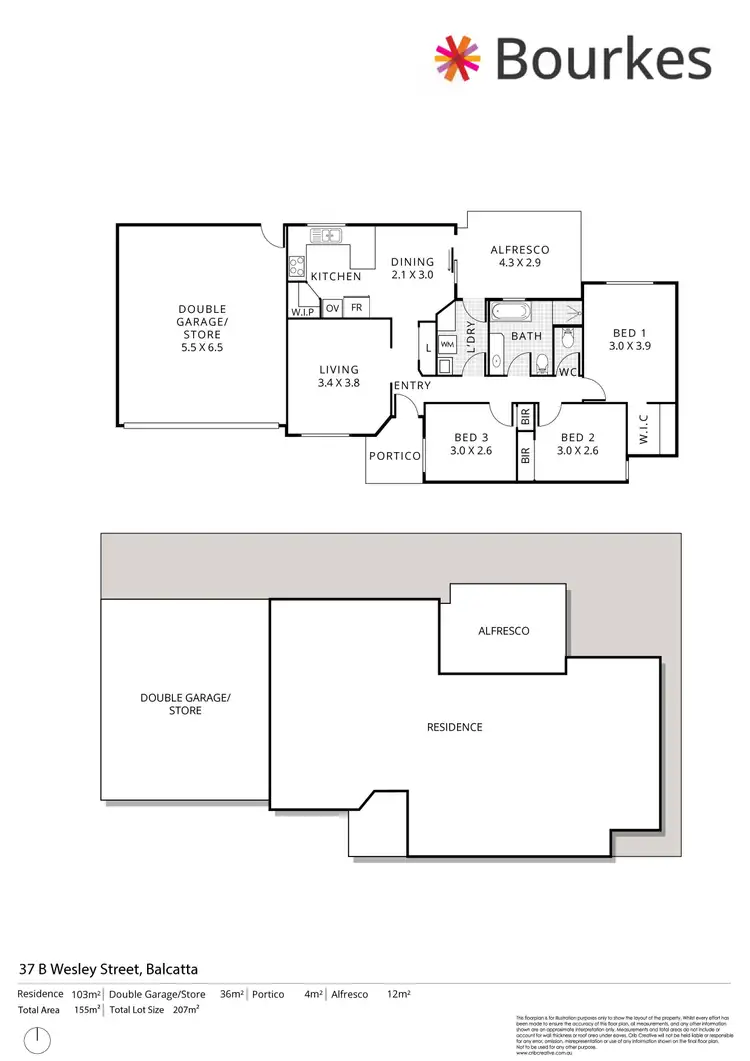 Floorplan of Homely unit listing, 37B Wesley Street, Balcatta WA 6021