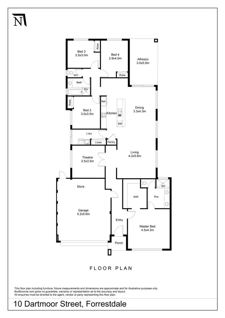 Floorplan of Homely house listing, 10 Dartmoor Street, Forrestdale WA 6112