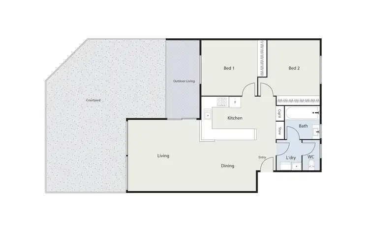 Floorplan of Homely apartment listing, 13/4 Heard Street, Mawson ACT 2607