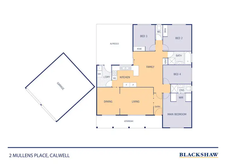 Floorplan of Homely house listing, 2 Mullens Place, Calwell ACT 2905