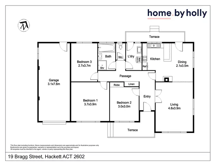 Floorplan of Homely house listing, 19 Bragg Street, Hackett ACT 2602