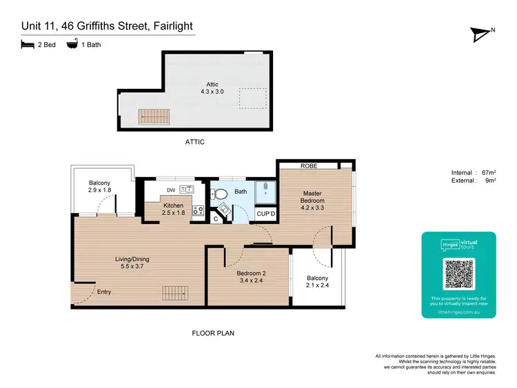 Floorplan of Homely apartment listing, 11/46 Griffiths Street, Fairlight NSW 2094