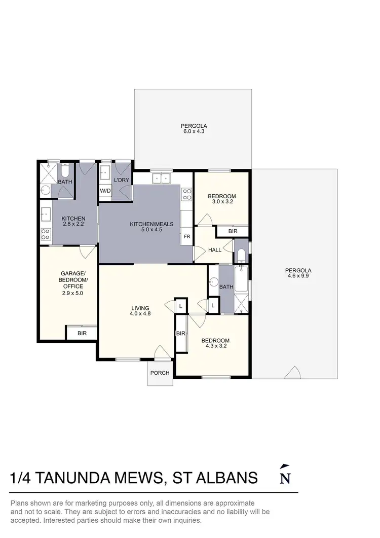 Floorplan of Homely unit listing, 1/4 Tanunda Mews, St Albans VIC 3021
