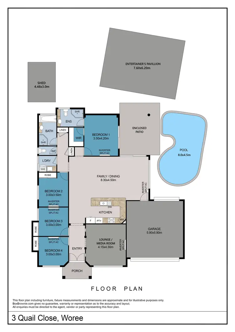 Floorplan of Homely house listing, 3 Quail Close, Woree QLD 4868
