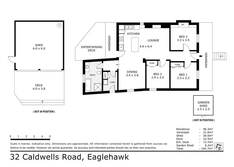 Floorplan of Homely house listing, 32 Caldwells Road, Eaglehawk VIC 3556