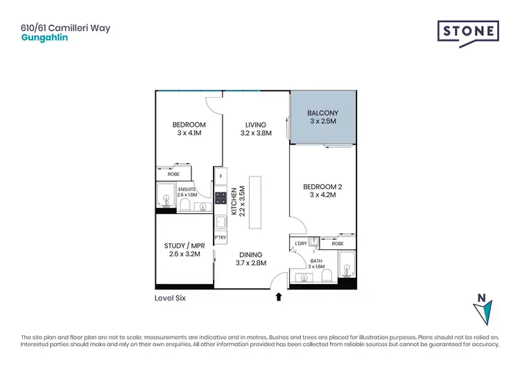 Floorplan of Homely apartment listing, 610/61 Camilleri Way, Gungahlin ACT 2912