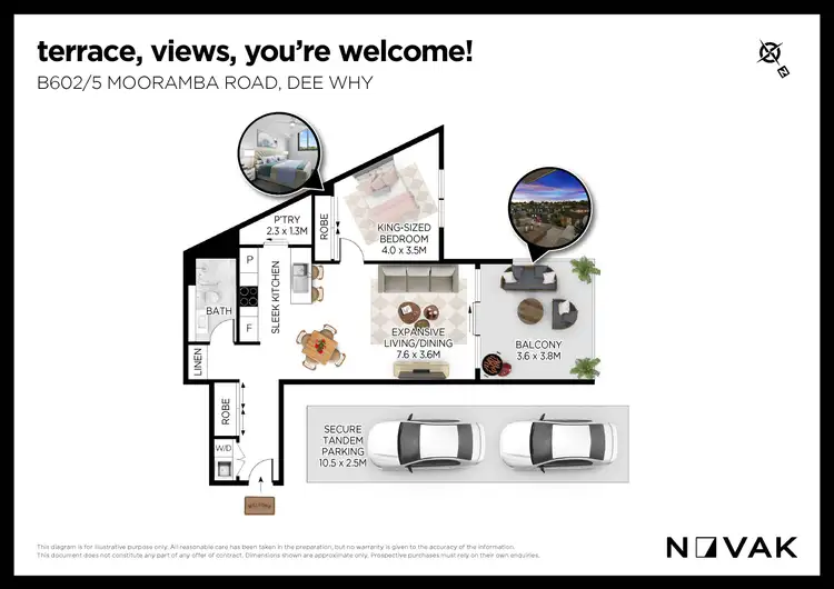 Floorplan of Homely apartment listing, B602/5 Mooramba Road, Dee Why NSW 2099