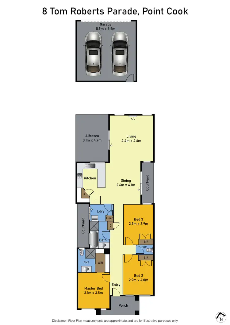 Floorplan of Homely house listing, 8 Tom Roberts Parade, Point Cook VIC 3030