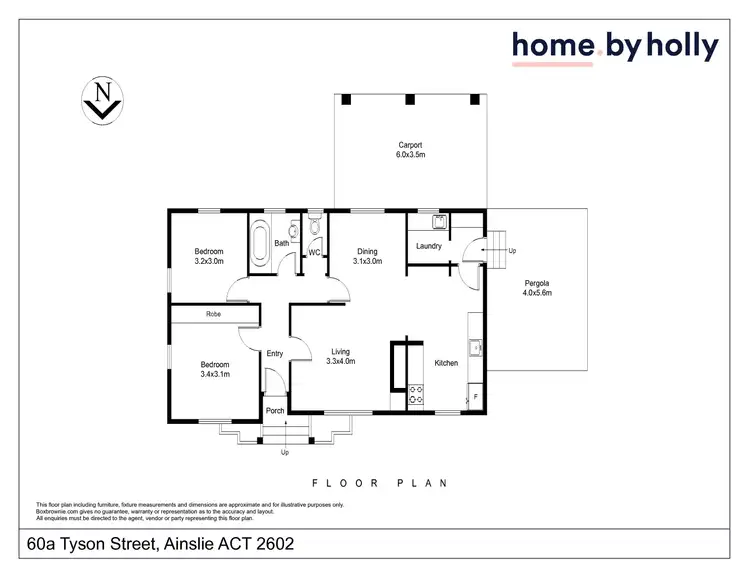 Floorplan of Homely house listing, 60a Tyson Street, Ainslie ACT 2602