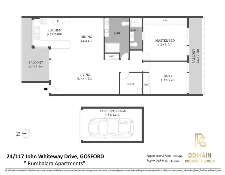 Floorplan of Homely apartment listing, 24/117 John Whiteway Drive, Gosford NSW 2250