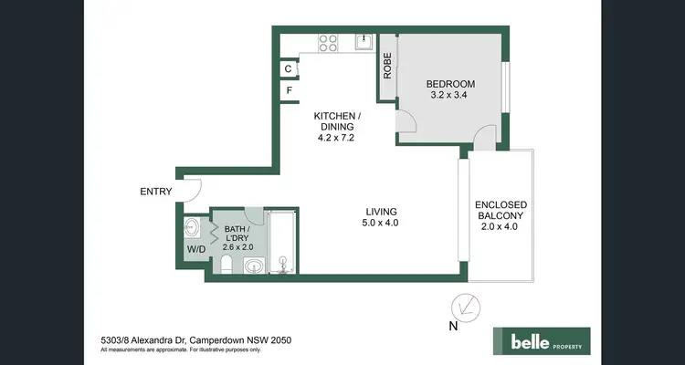 Floorplan of Homely unit listing, 5303/8 Alexandra Drive, Camperdown NSW 2050