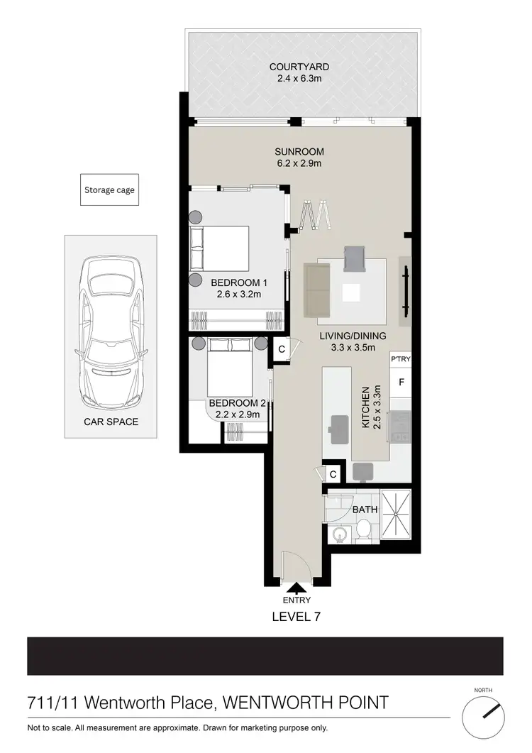Floorplan of Homely apartment listing, 711/11 Wentworth Place, Wentworth Point NSW 2127