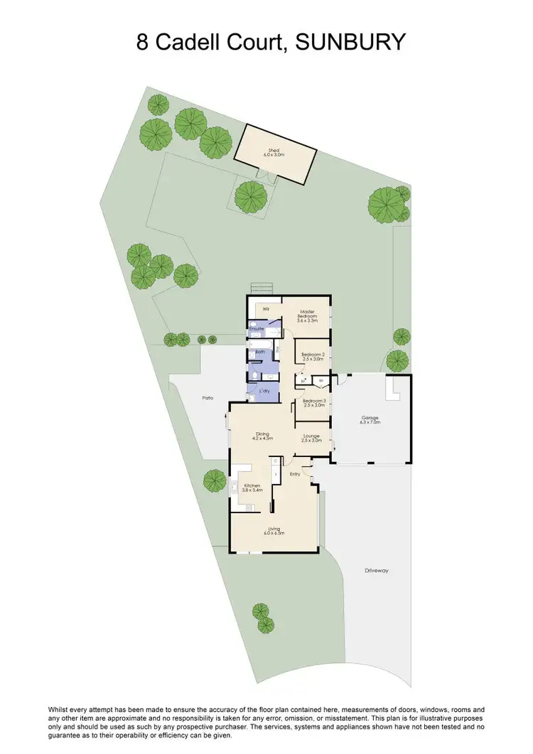 Floorplan of Homely house listing, 8 Cadell Court, Sunbury VIC 3429