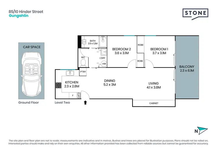 Floorplan of Homely apartment listing, 85/10 Hinder Street, Gungahlin ACT 2912