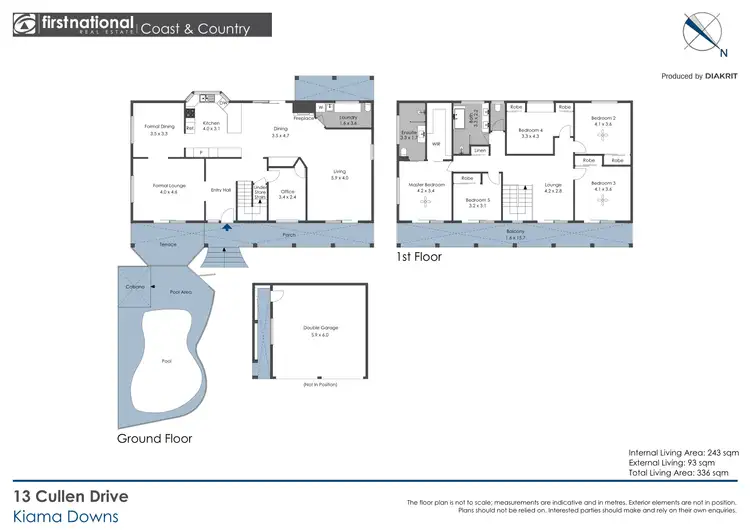 Floorplan of Homely house listing, 13 Cullen Drive, Kiama Downs NSW 2533
