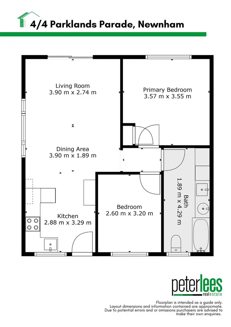 Floorplan of Homely unit listing, 4/4 Parklands Parade, Newnham TAS 7248
