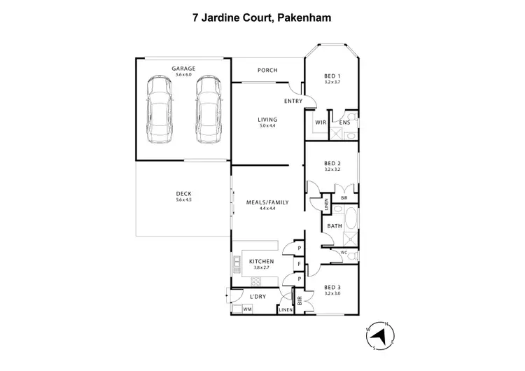 Floorplan of Homely house listing, 7 Jardine Court, Pakenham VIC 3810