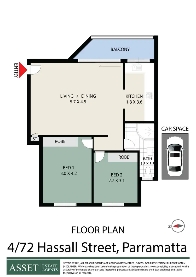 Floorplan of Homely apartment listing, 4/72 Hassall Street, Parramatta NSW 2150