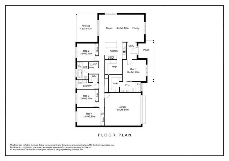 Floorplan of Homely house listing, 46 Jennings Boulevard, Leneva VIC 3691