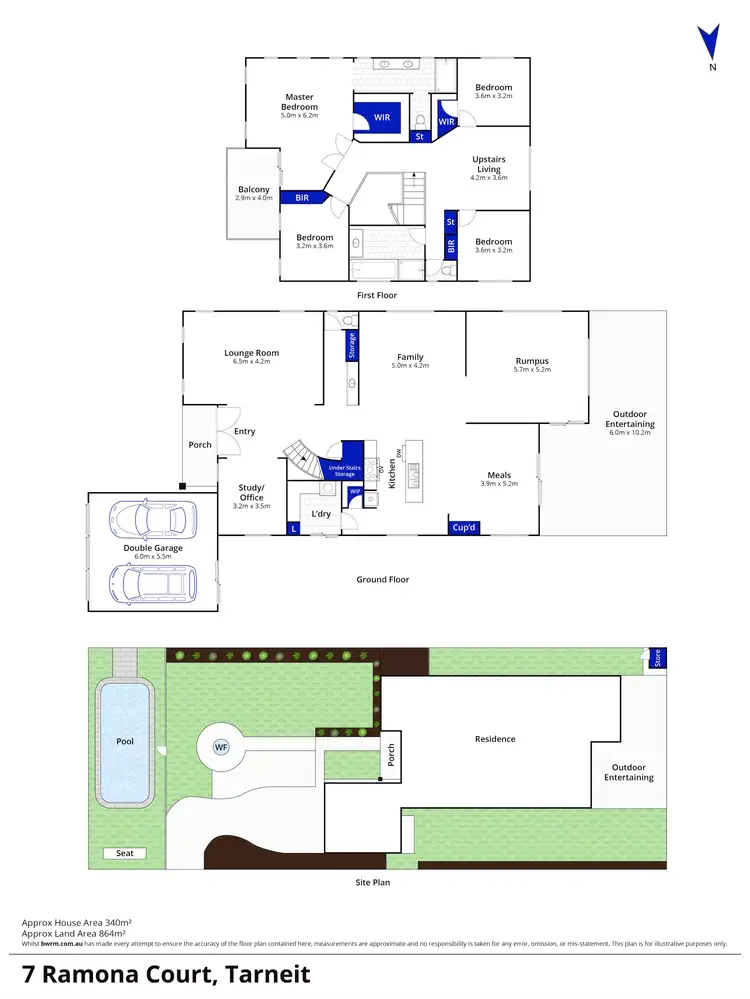 Floorplan of Homely house listing, 7 Ramona Court, Tarneit VIC 3029
