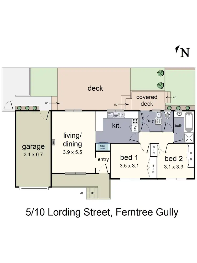 Floorplan of Homely townhouse listing, 5/10 Lording Street, Ferntree Gully VIC 3156