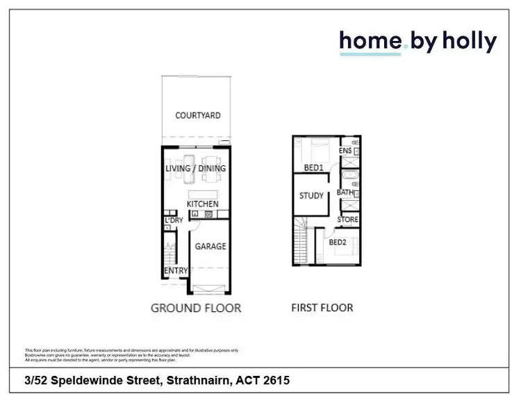 Floorplan of Homely townhouse listing, 3/52 Speldewinde Street, Strathnairn ACT 2615