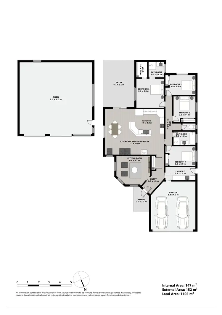 Floorplan of Homely house listing, 21 Hibiscus Way, Tamworth NSW 2340